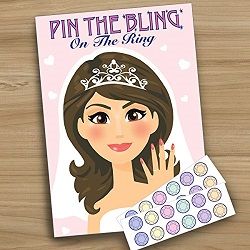 Hen Party Drinking Games 2. Pin the Bling on the Ring Game