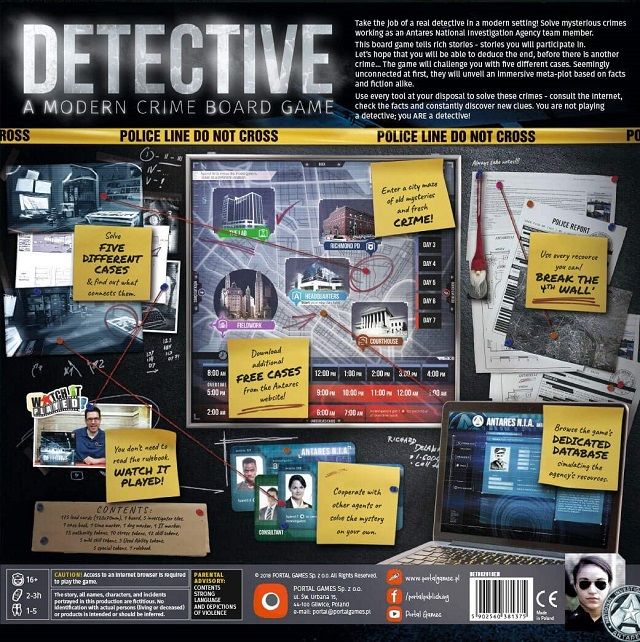 Detective A Modern Crime Board Game (2018) by Portal Games