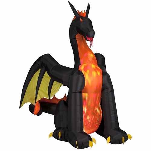 Animated Airblown Fire and Ice Inflatable Dragon