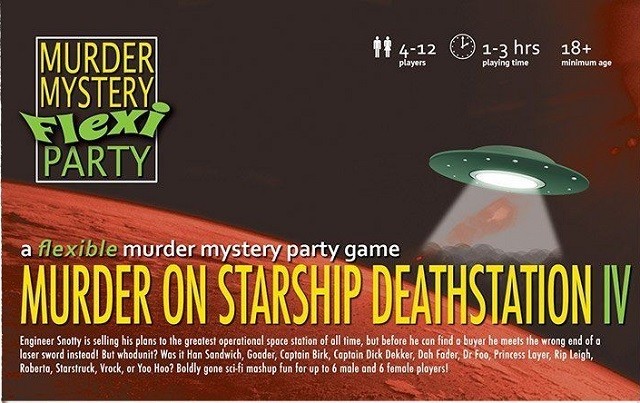 Murder on Starship Deathstation IV FlexiParty Murder Mystery Dinner Party Game