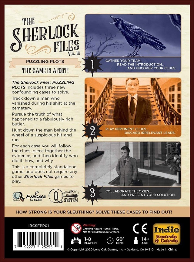 The Sherlock Files Volume III - Puzzling Plots Detective Cooperative Card Game