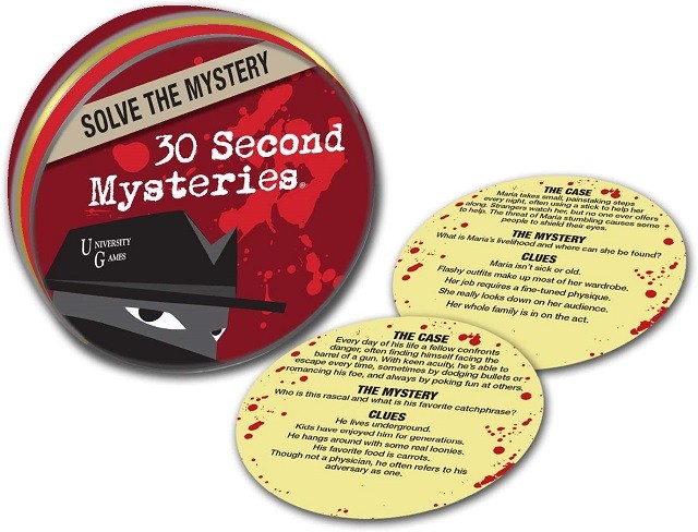 30 Second Mysteries Mystery Mind and Logic Games by University Games
