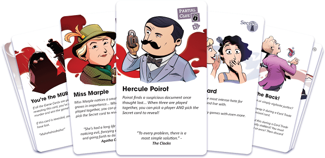 Agatha Christie Murder Mystery Dinner Party Games Death on The Cards