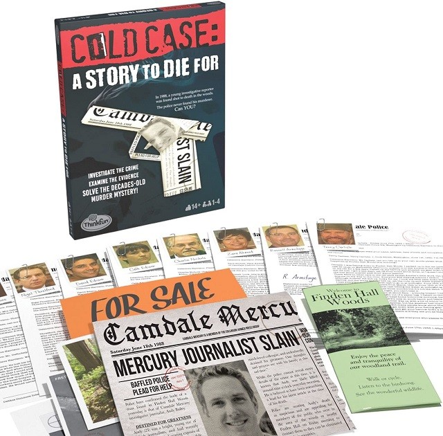 ThinkFun Cold Case 1 A Story to Die for 1980s Mystery Solving Game