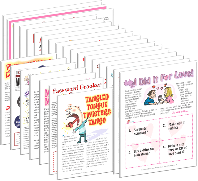 Valentines Printable Games Bundle for a Romantic Couples Games Night