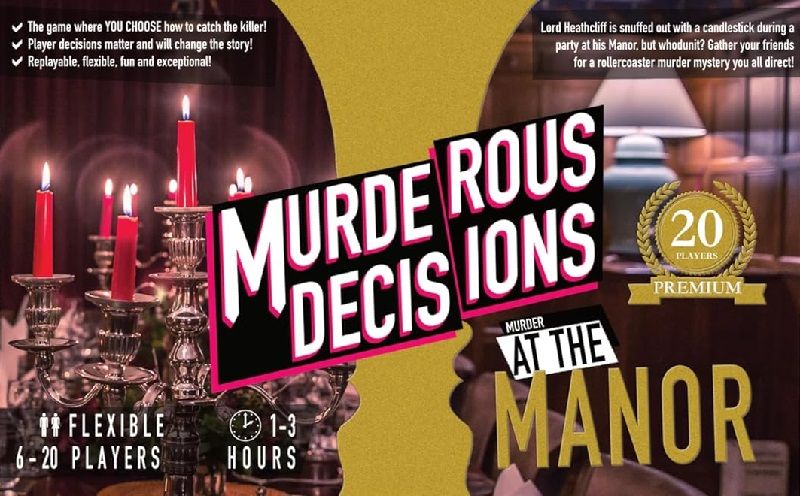 Flexible Murderous Decisions Game Kit Murder at The Manor 2024