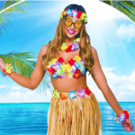 Summer Outdoor Tropical Party Ideas - Hawaiian Decorations, Costume, Games for Kids and Adults